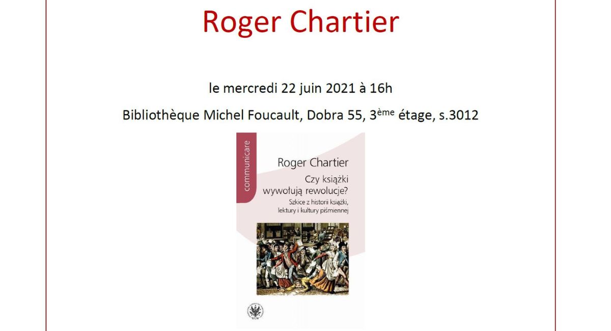 Spotkanie z prof. Rogerem Chartier