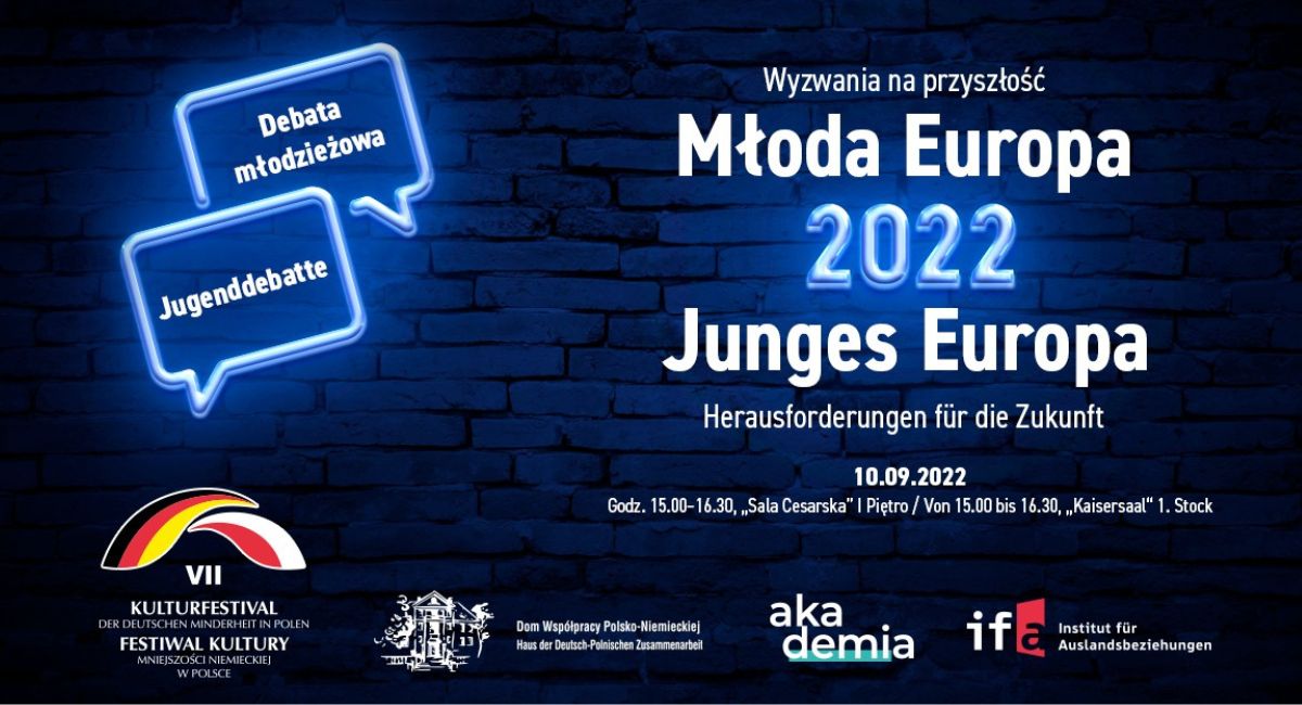 Debata młodzieżowa / Jugenddebatte: "Młoda Europa 2022" / "Junges Europa 2022"