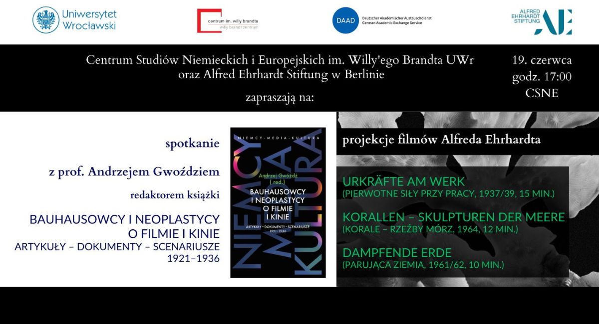 Bauhausowcy i neoplastycy o filmie i kinie - spotkanie z prof. Andrzejem Gwoździem